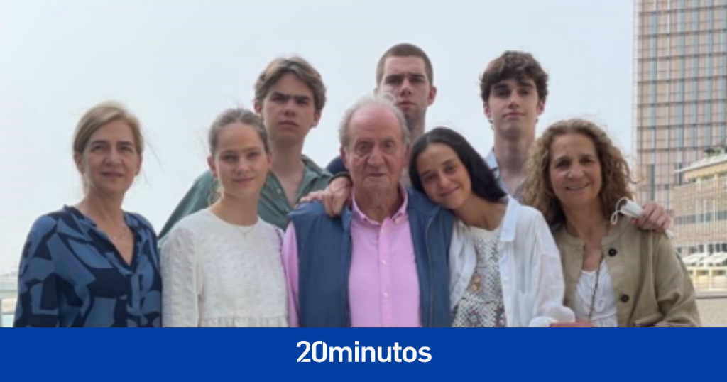 El rey emérito recibe en Abu Dabi la visita de su hija Elena y su nieto Froilán