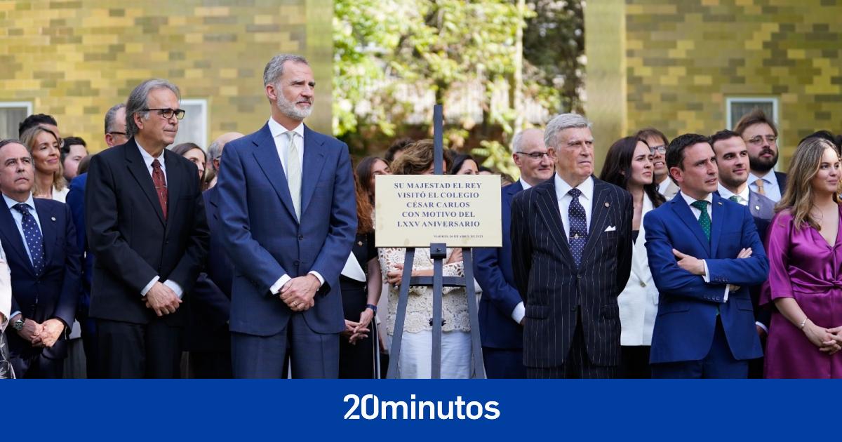 Felipe VI celebra los 75 años de la residencia de opositores César Carlos Felipe VI celebra los 75 años de la residencia de opositores César Carlos