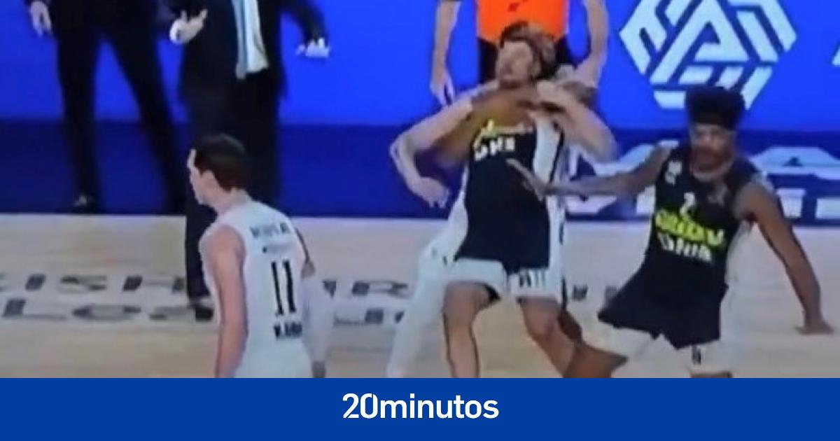 La brutal llave de judo de Yabusele a Dante Exum que le ha provocado una grave lesión