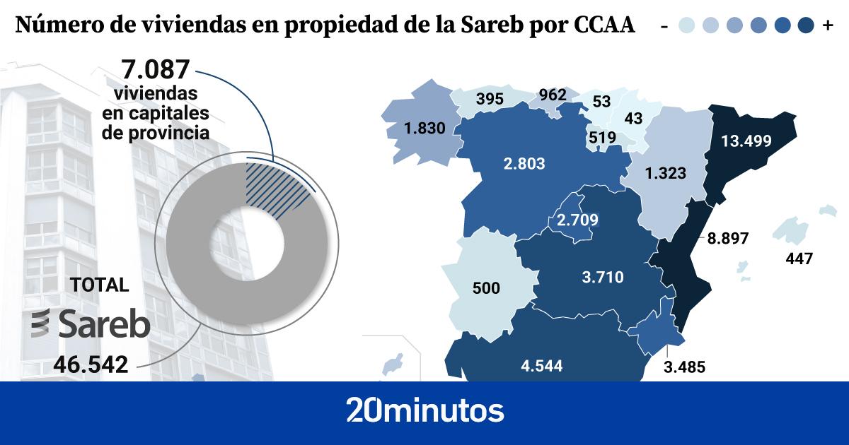 Viviendas de la Sareb, municipio a municipio: solo el 15% está en capitales de provincia