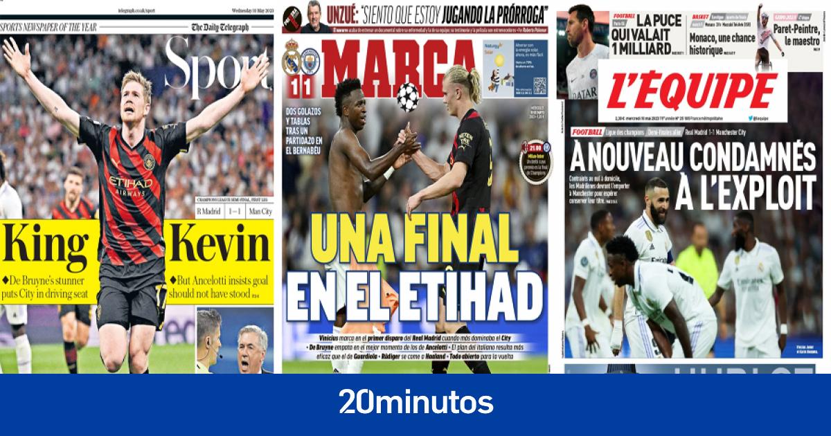 'Decidirá Mánchester', las portadas del duelo a cañonazos en el Bernabéu
