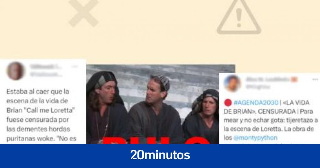 El bulo que asegura que la versión teatral de ‘La vida de Brian’ ha «censurado» la escena en la que un «hombre quiere ser mujer»