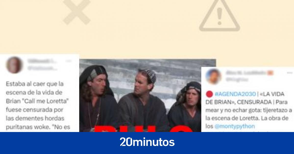 El bulo que asegura que la versión teatral de ‘La vida de Brian’ ha «censurado» la escena en la que un «hombre quiere ser mujer»