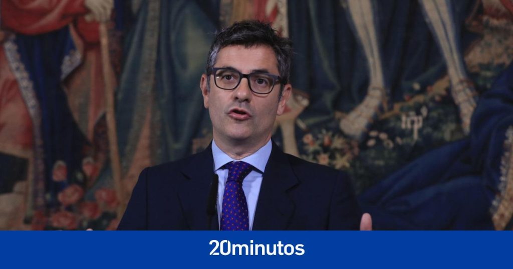 El ministro Félix Bolaños, ingresado en un hospital por piedras en la vesícula