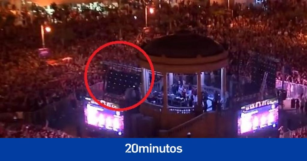 El viento tira una pantalla gigante donde miles de personas veían la final de Copa: hay un herido