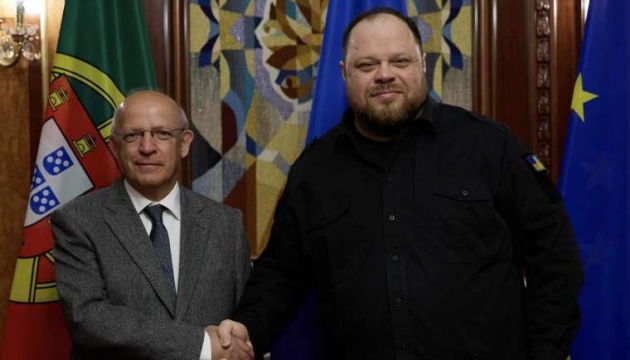 Stefanchuk, presidente del Parlamento de Portugal, discute la adhesión de Ucrania a la UE y la OTAN Stefanchuk, presidente del Parlamento de Portugal, discute la adhesión de Ucrania a la UE y la OTAN