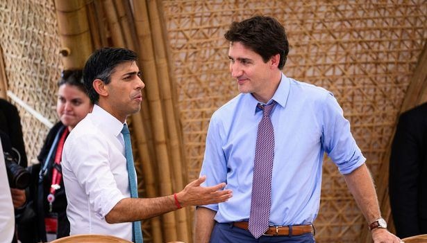 Trudeau y Sunak discuten apoyo a Ucrania Trudeau y Sunak discuten apoyo a Ucrania