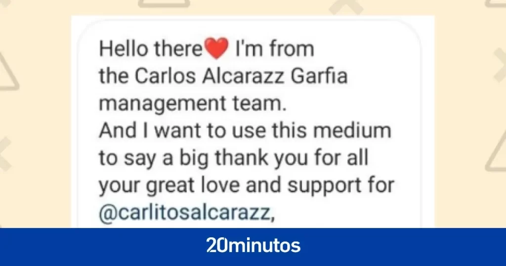 Cómo se hacen pasar por el equipo de Carlos Alcaraz en Instagram para ofrecerte falsas inversiones