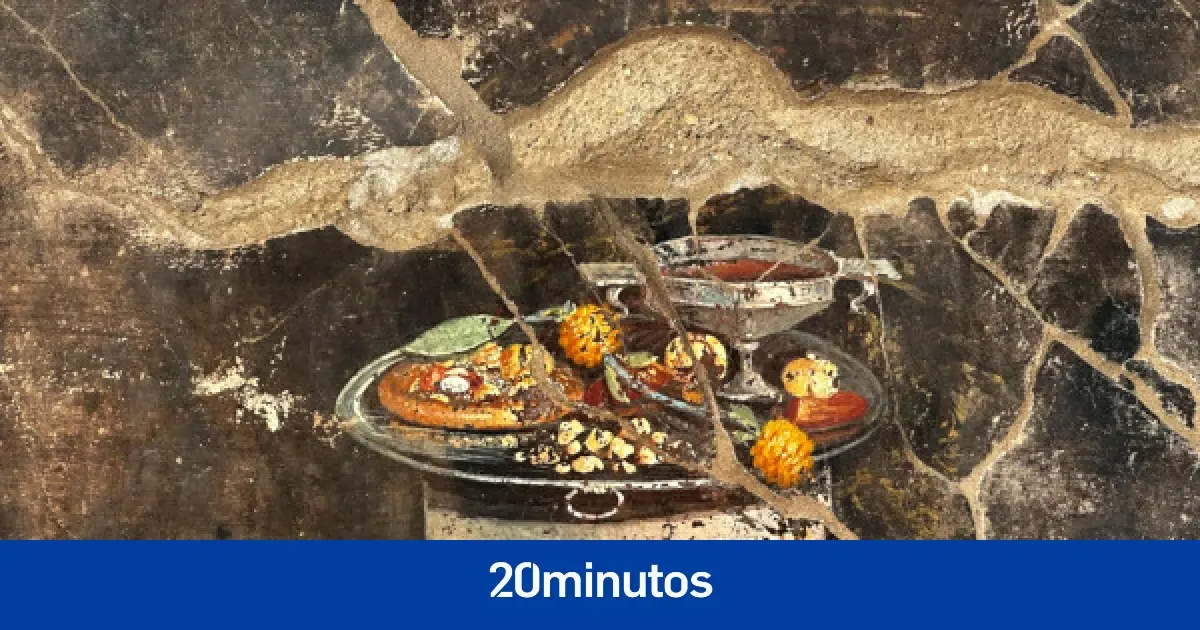 Descubren un posible antecesor de la pizza en un fresco antiguo de Pompeya Descubren un posible antecesor de la pizza en un fresco antiguo de Pompeya