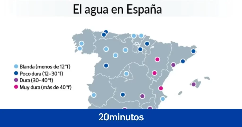 El mapa de las ciudades españolas con la mejor y peor agua del grifo