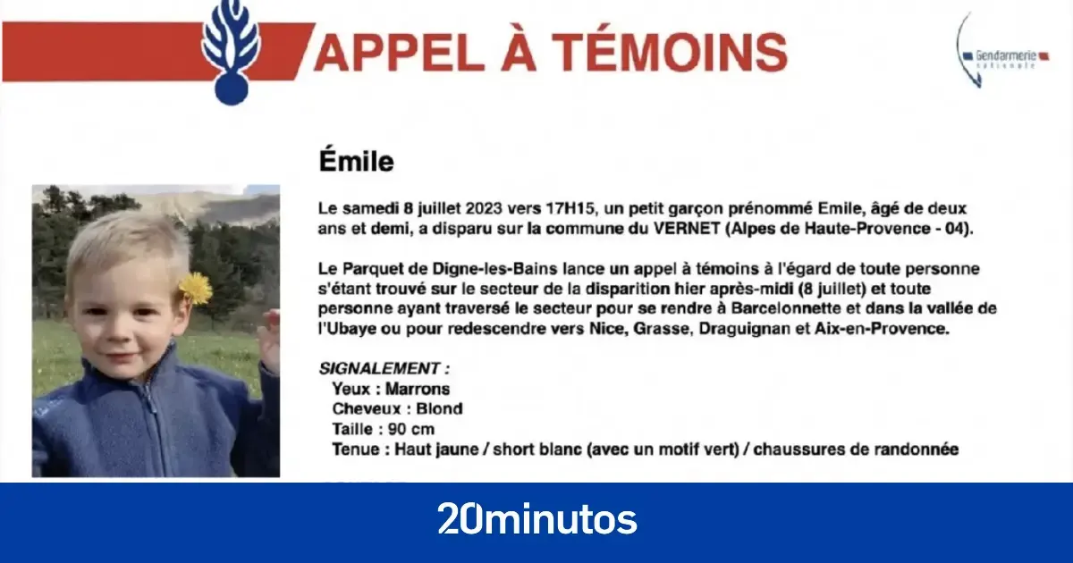 Sin resultados en la búsqueda de un niño de dos años perdido desde hace dos días en Francia