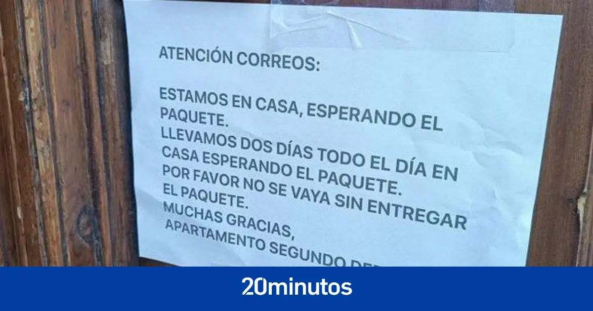 «Llevamos dos días todo el día en casa esperando el paquete»