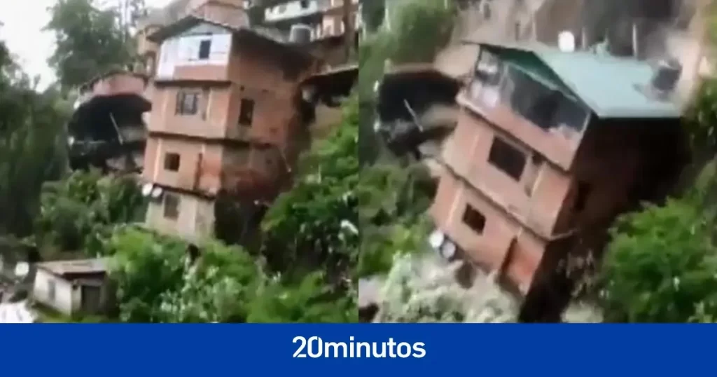 Los terribles gritos de desesperación de una familia mientras su casa colapsa por un corrimiento de tierras