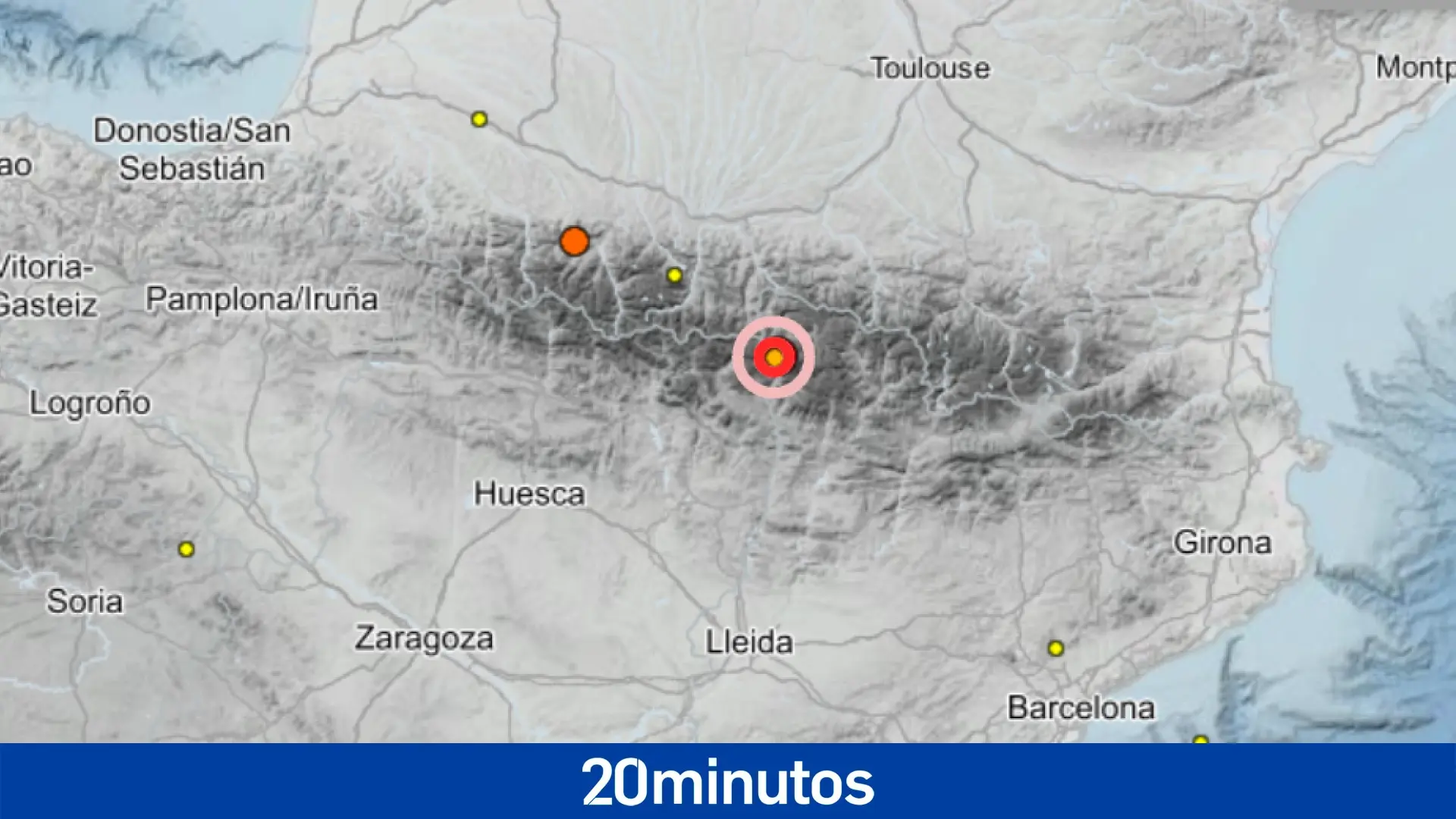 Un terremoto de magnitud 4,2 sacude Huesca y parte de Cataluña Un terremoto de magnitud 4,2 sacude Huesca y parte de Cataluña