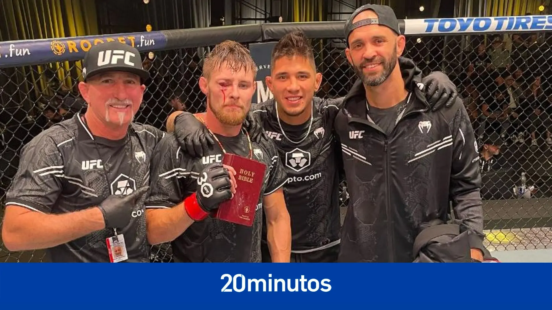 Bryce Mitchell reaparece con una biblia y al grito de “libertad” tras su dura derrota con Ilia Topuria