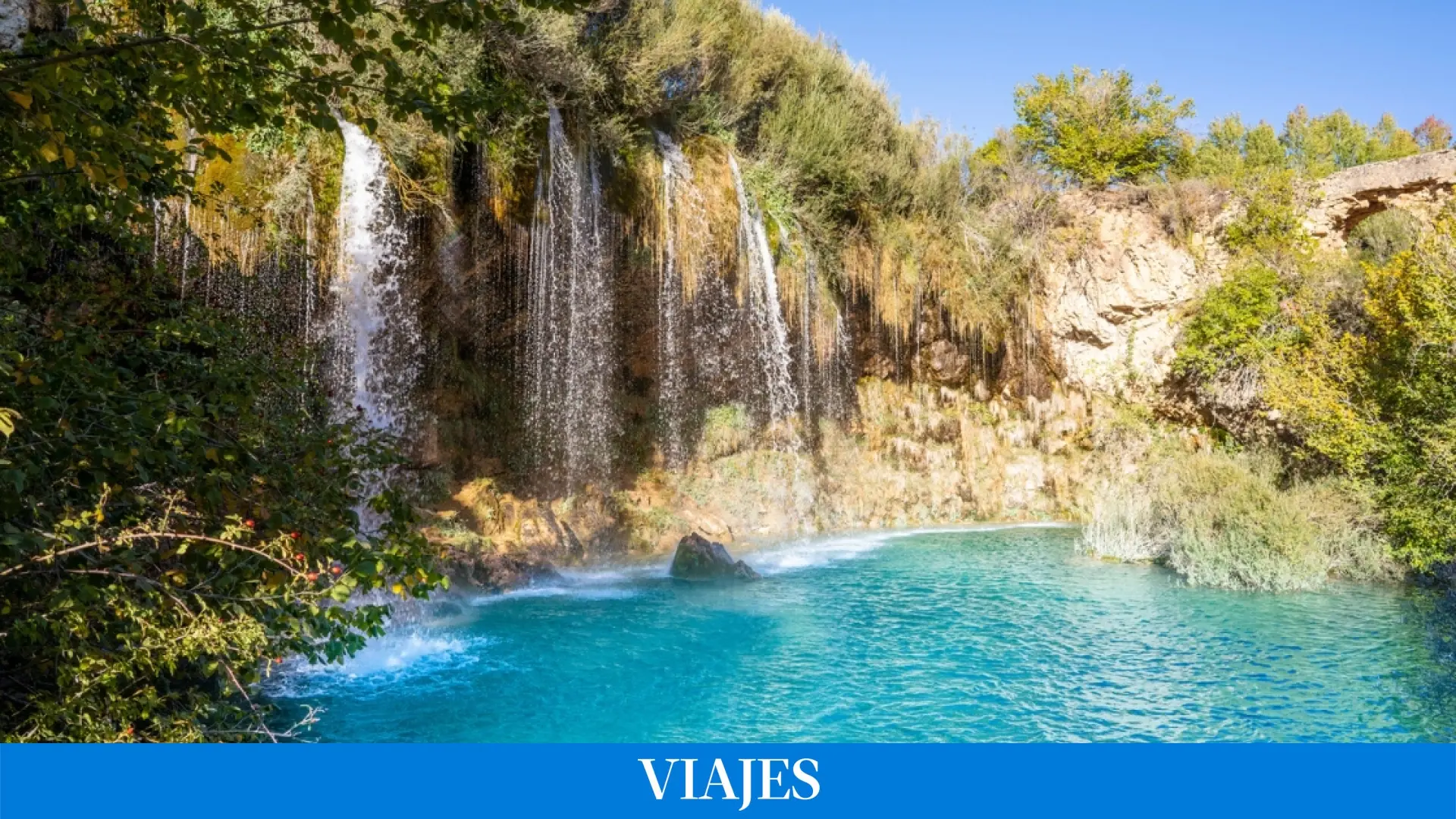 La cascada de aguas turquesas en Teruel a la que llegamos con una sencilla ruta La cascada de aguas turquesas en Teruel a la que llegamos con una sencilla ruta