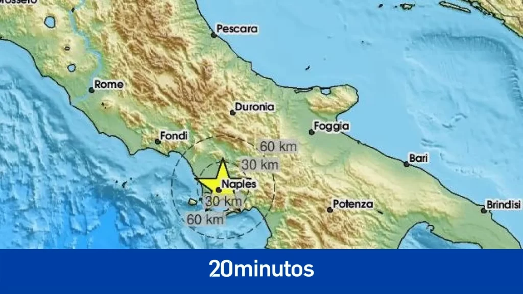 Un terremoto de magnitud 4,2 sacude la provincia de Nápoles, en el sur de Italia