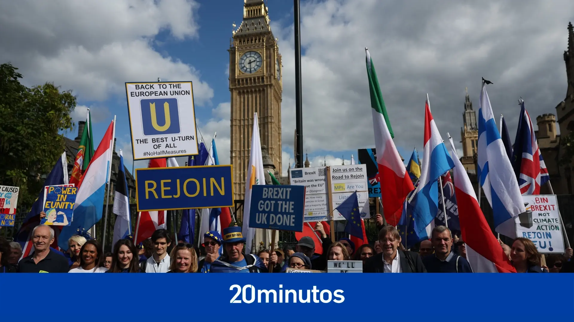Una gran manifestación en Londres contra el Brexit pide el regreso de Reino Unido a la UE Una gran manifestación en Londres contra el Brexit pide el regreso de Reino Unido a la UE