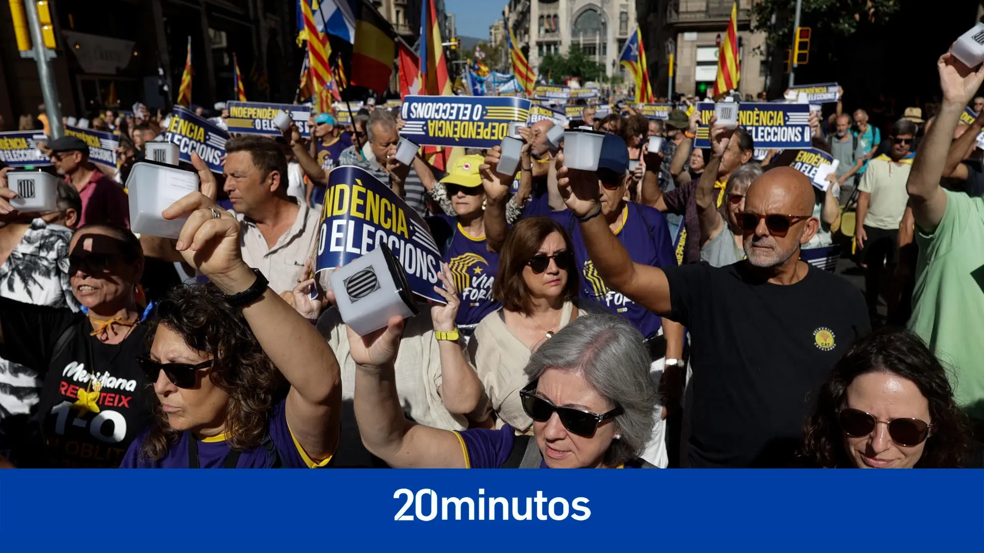 Las imágenes de los actos y manifestaciones del 1-O