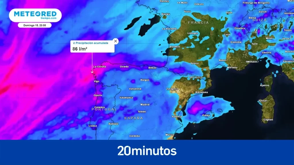 caída drástica de las temperaturas y fuertes lluvias durante el fin de semana