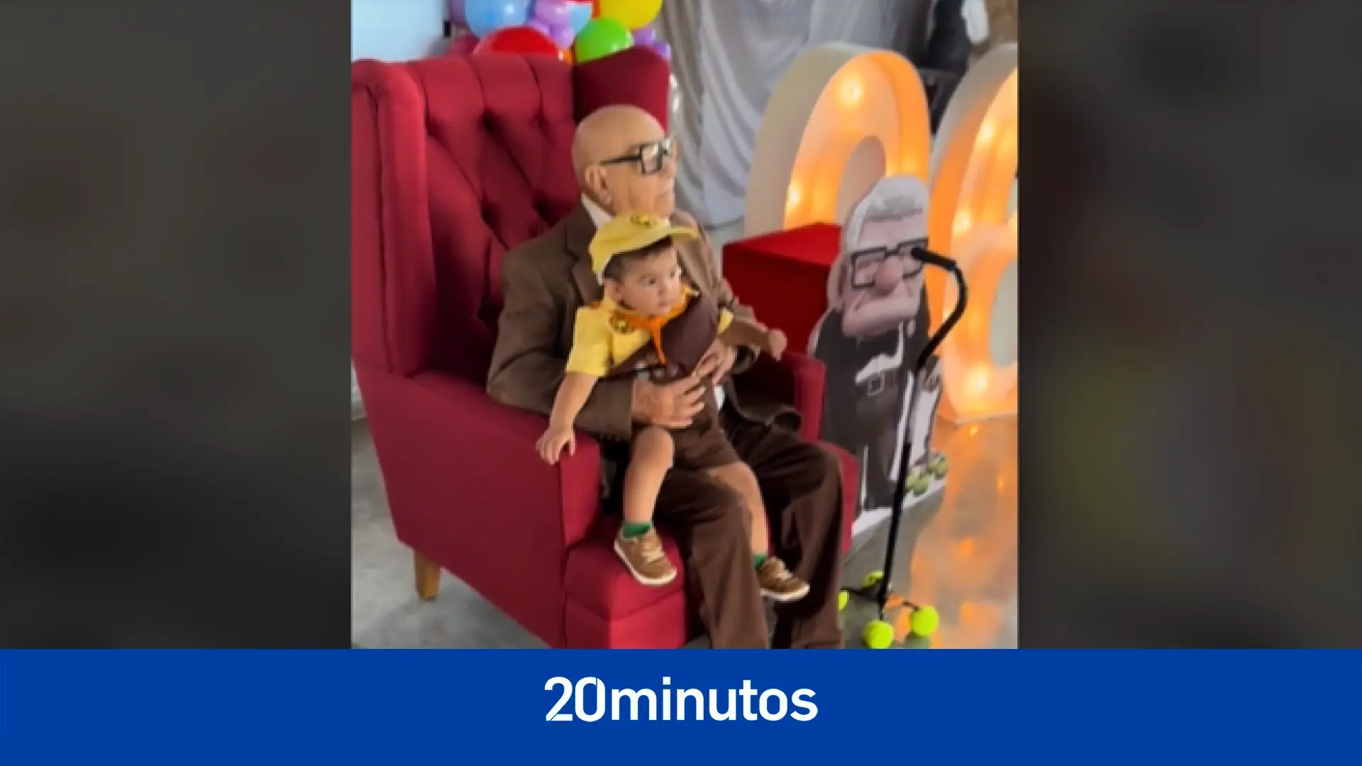 un anciano celebra sus 96 años con una fiesta temática de ‘Up’ en la que recuerda a su fallecida esposa